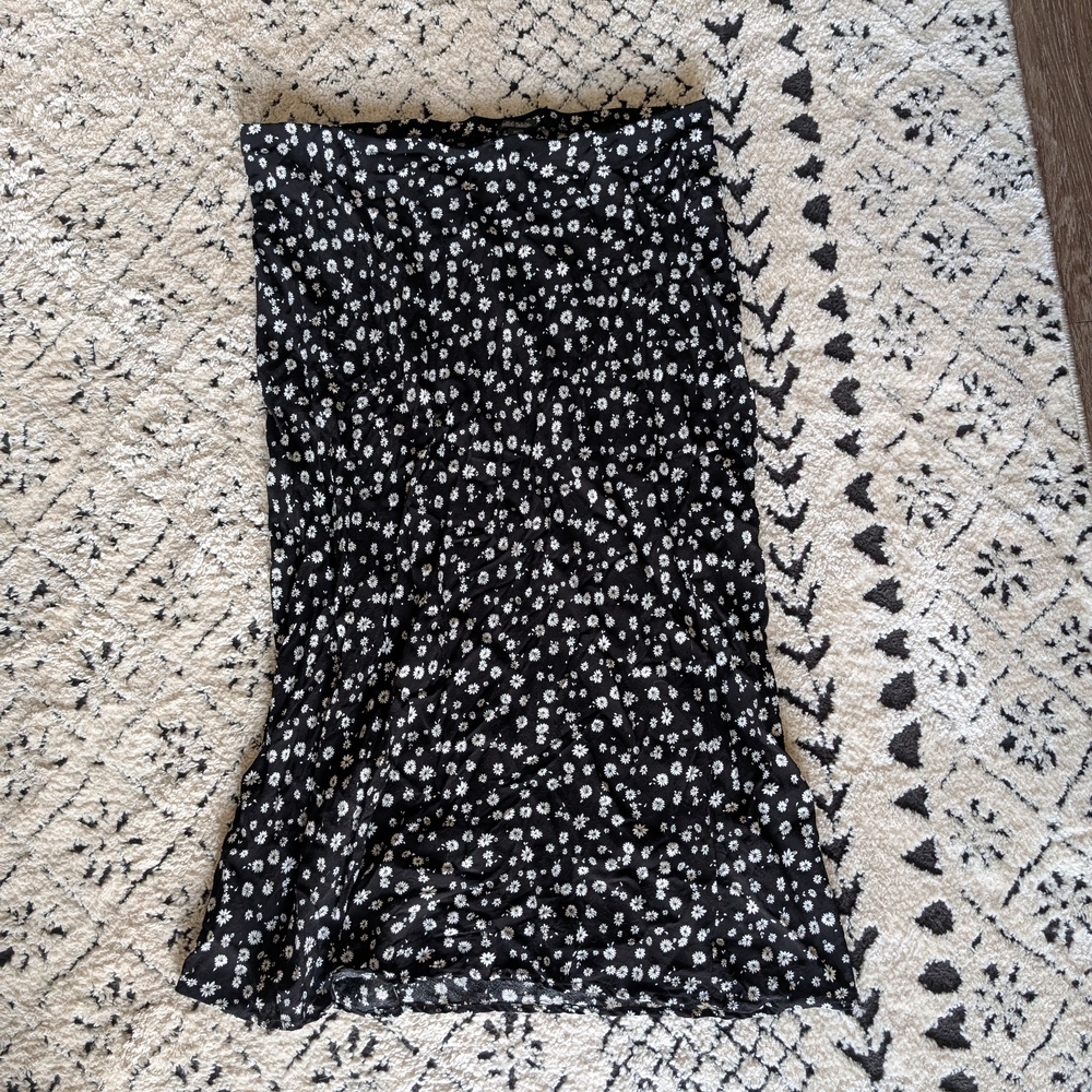 Wild Fable Black and White Midi Pencil Skirt